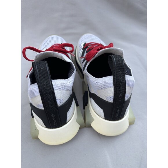 Dolce & Gabbana Low-Top Knit Sneakers White/Black/Red Lace-Up Breathable CS1822 main image 9